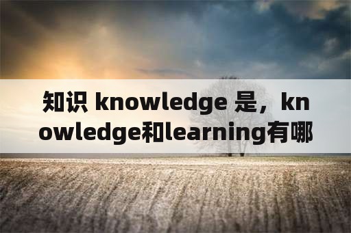 知识 knowledge 是，knowledge和learning有哪些区别？