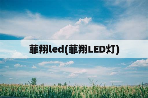 菲翔led(菲翔LED灯)