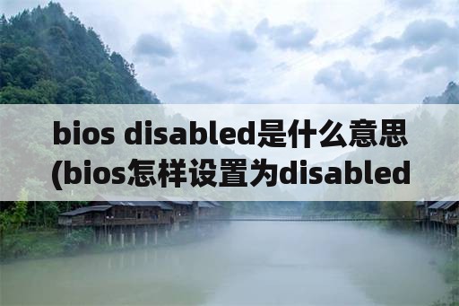 bios disabled是什么意思(bios怎样设置为disabled？)