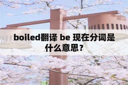 boiled翻译 be+现在分词是什么意思？
