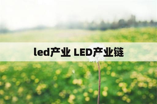 led产业 LED产业链