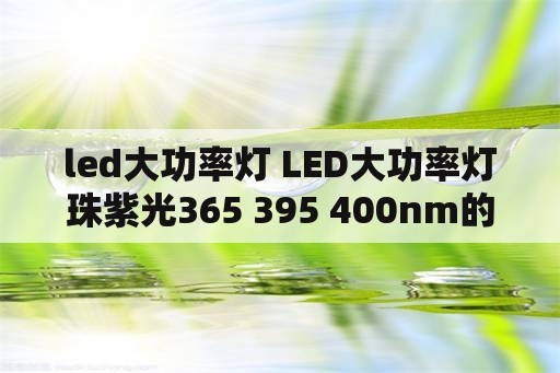 led大功率灯 LED大功率灯珠紫光365 395 400nm的材料