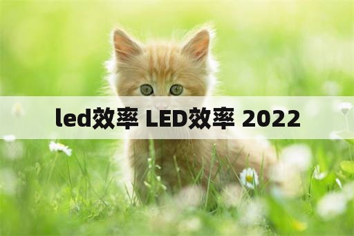 led效率 LED效率 2022