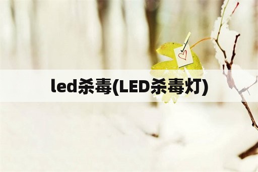 led杀毒(LED杀毒灯)
