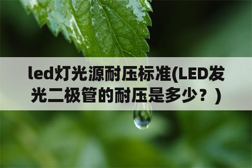 led灯光源耐压标准(LED发光二极管的耐压是多少？)