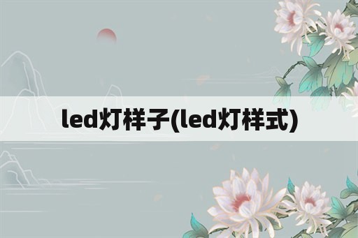 led灯样子(led灯样式)