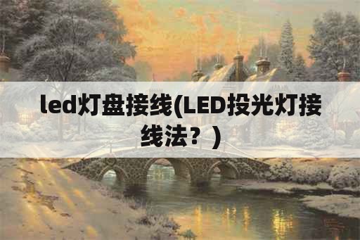 led灯盘接线(LED投光灯接线法？)