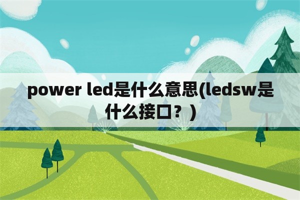 power led是什么意思(ledsw是什么接口？)