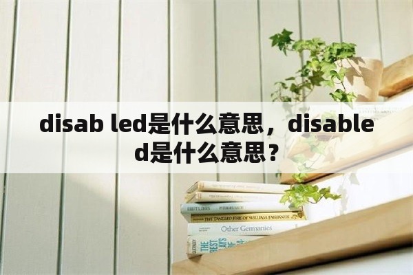 disab led是什么意思，disabled是什么意思？