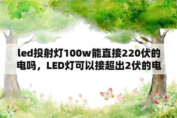 led投射灯100w能直接220伏的电吗，LED灯可以接超出2伏的电压吗？